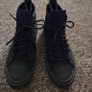 Black high top converse size 9 women